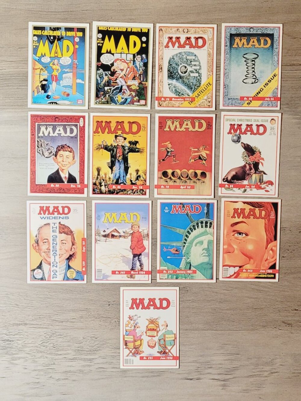 VTG Mad Mag  Lime Rock  13 Cards  4 ,5, 10, 26, 28, 30, 43, 84, 129, 252, 263